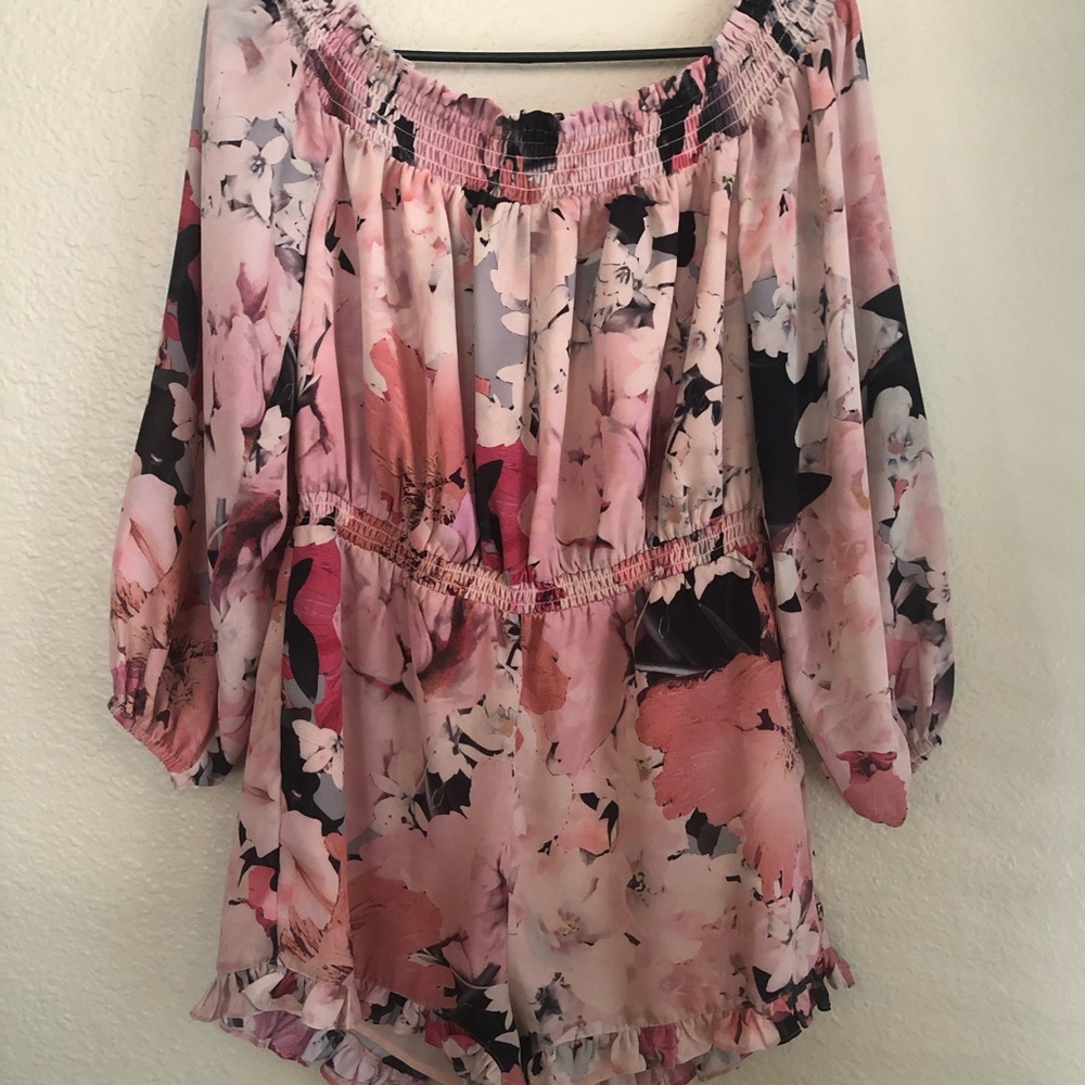 Bebe off the shoulder romper